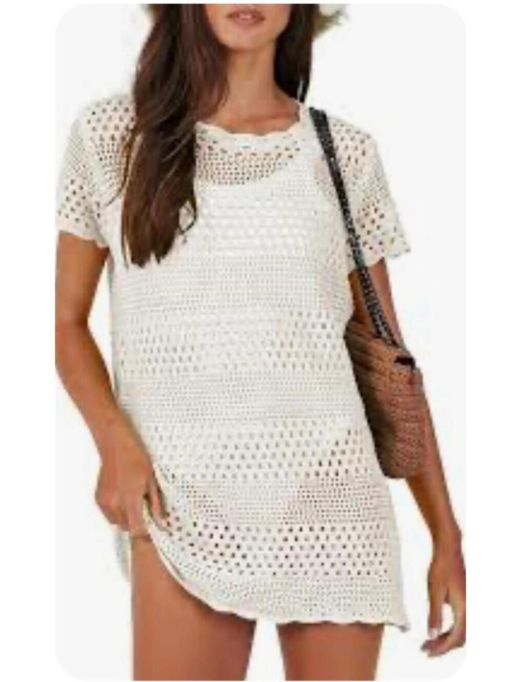 R210 NWT Buauty XXL 30" PTP Knit Crochet Dress or Swim Coverup R0000210